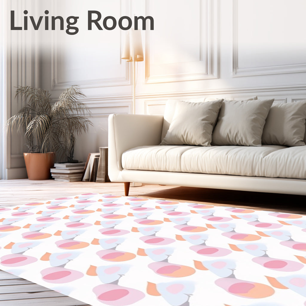 Soft Pastel Cloud Droplet Arrangement Rug