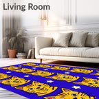 Yellow Kitten Starry Night Rug