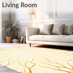 Golden Vein Branch Border Rug