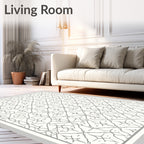 Trellis Diamond Gray Lace Rug