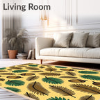 Amber Acorn Fern Leaf Repeat Rug