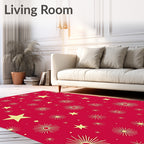 Radiant Red Starburst Scatter Rug