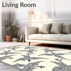 Gray Flying Creature Repeating Pattern Rug