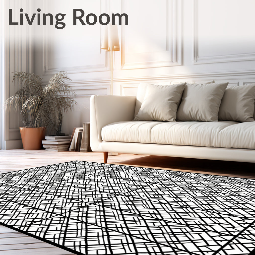 Monochromatic Intersecting Lines Grid Rug