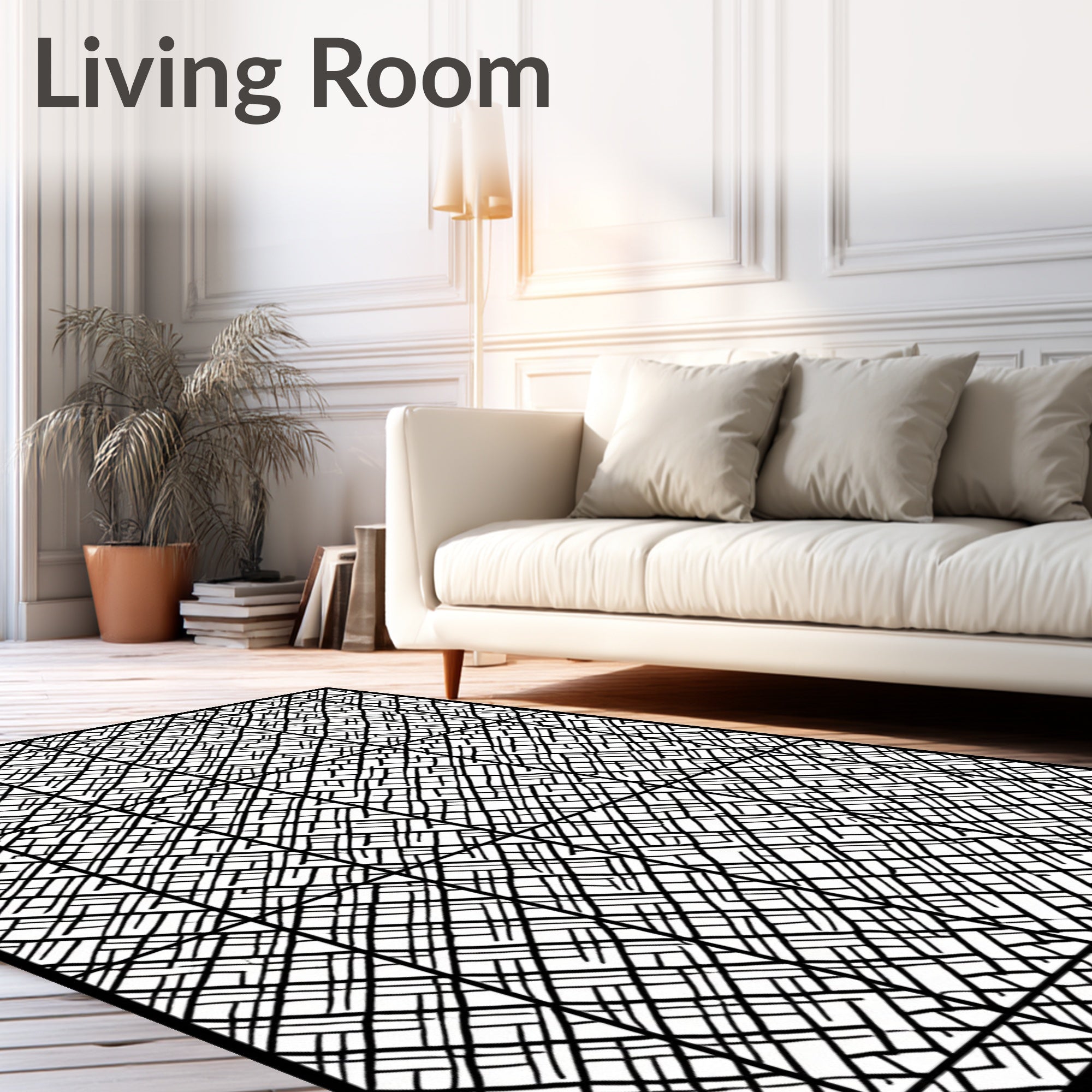Monochromatic Intersecting Lines Grid Rug
