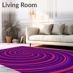 Vibrant Swirl Purple Pink Rug