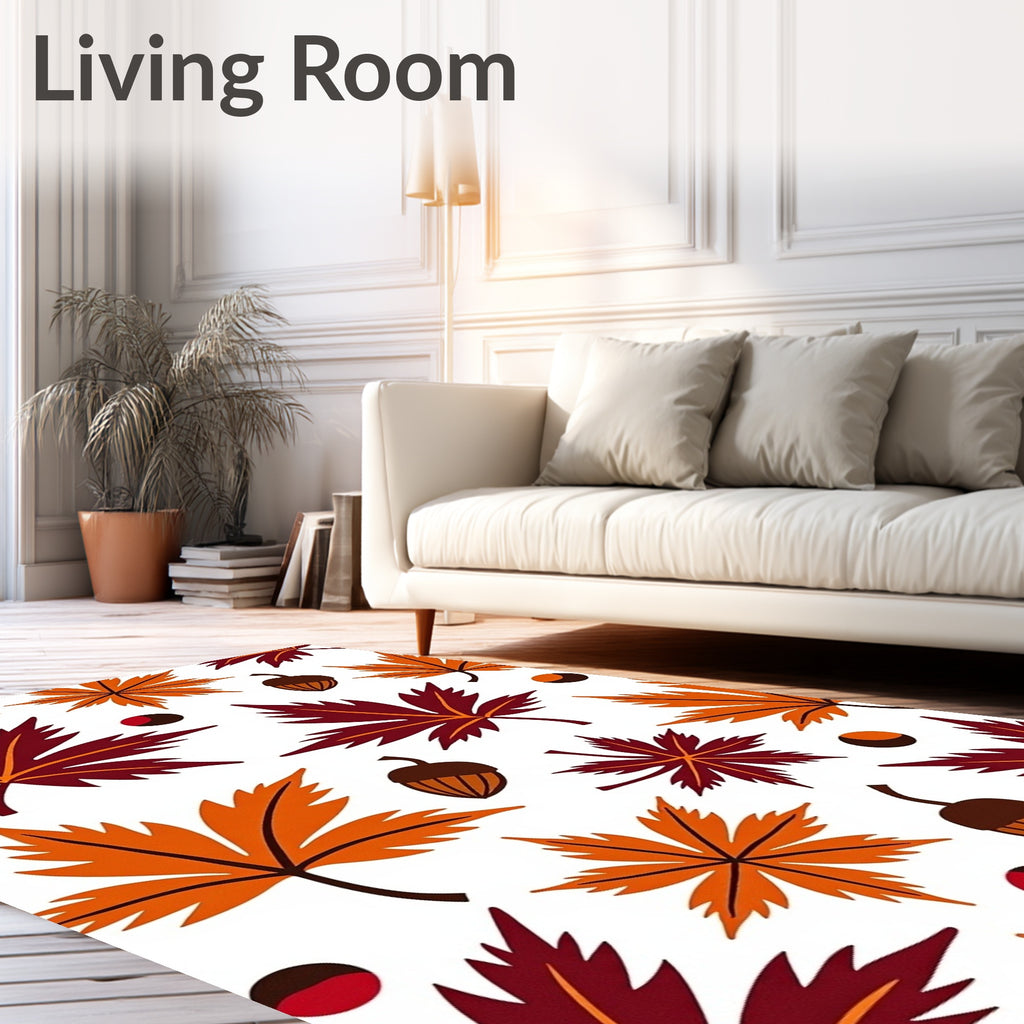 Autumn Leaves and Acorn Cluster Rug