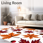 Autumn Leaves and Acorn Cluster Rug