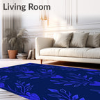 Enchanting Cobalt Floral Vine Rug