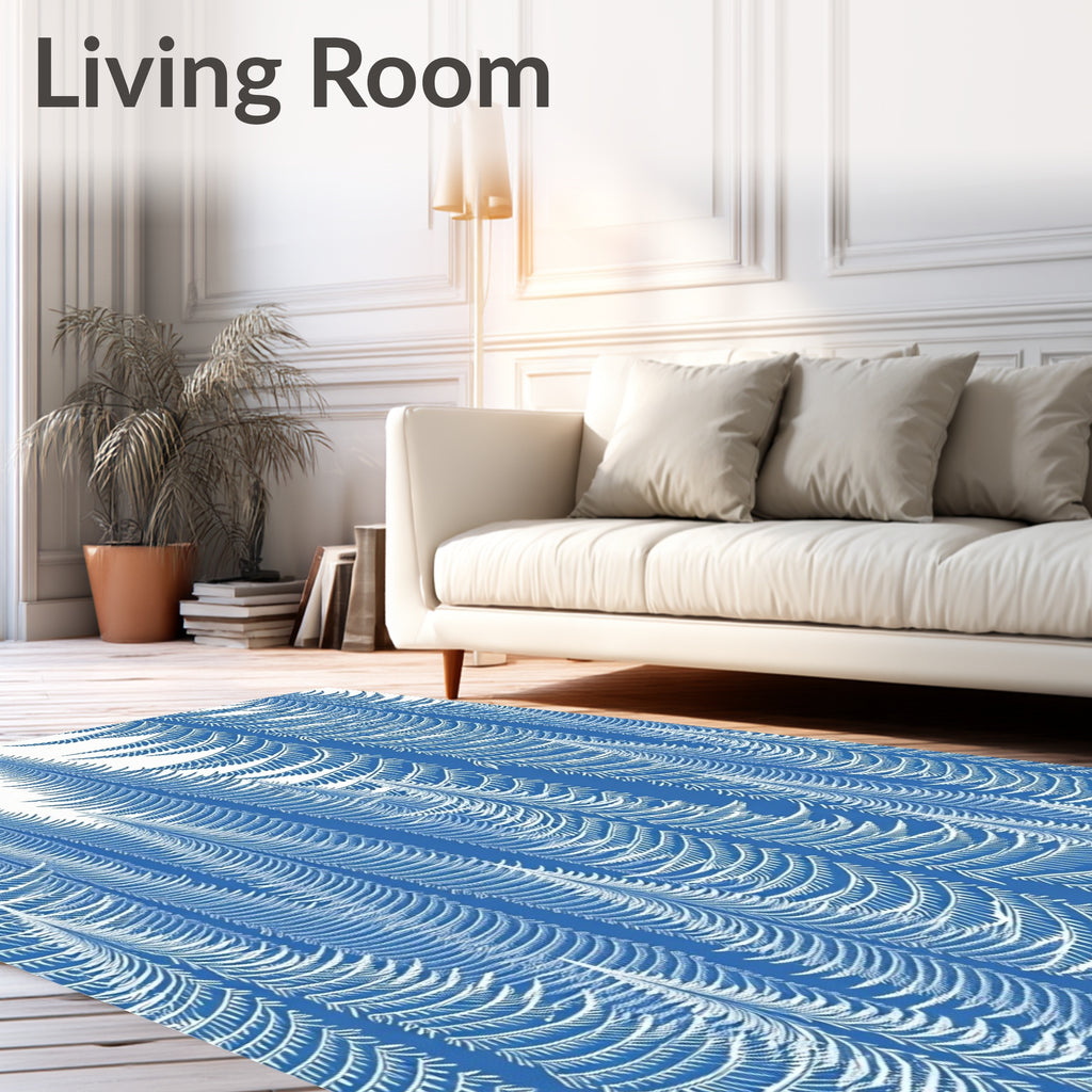 Blue White Forest Canopy Rug