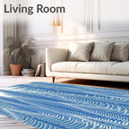 Blue White Forest Canopy Rug