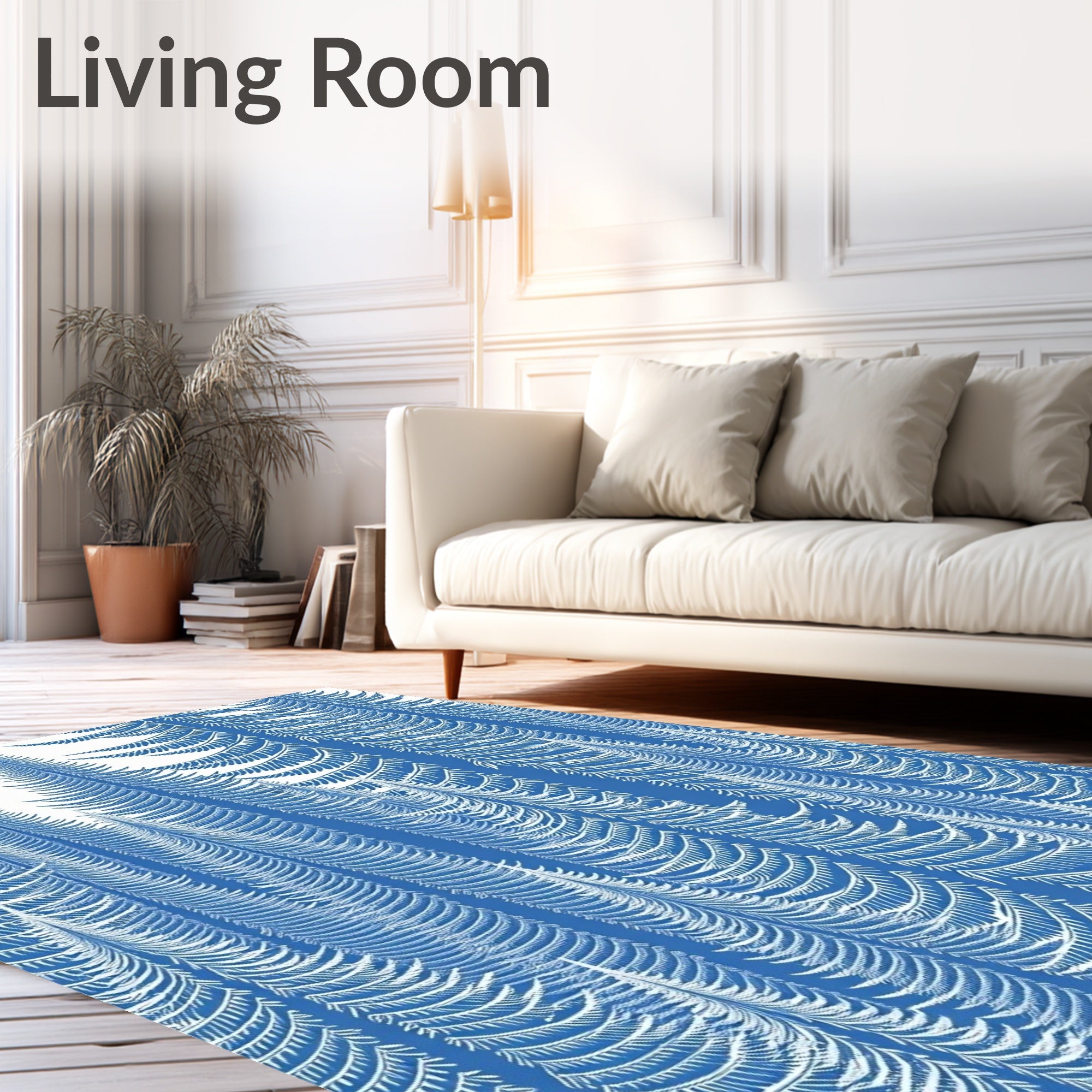 Blue White Forest Canopy Rug