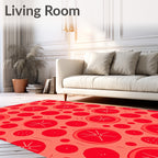 Red Citrus Slice Medley Rug