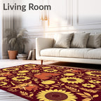 Golden Sunflower Witchy Autumn Medley Rug