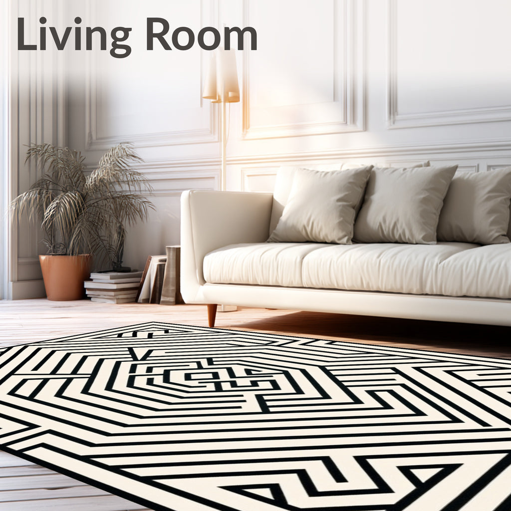 Mono Stripe Octagon Path Rug