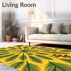Yellow Pine Needle Medallion Rug