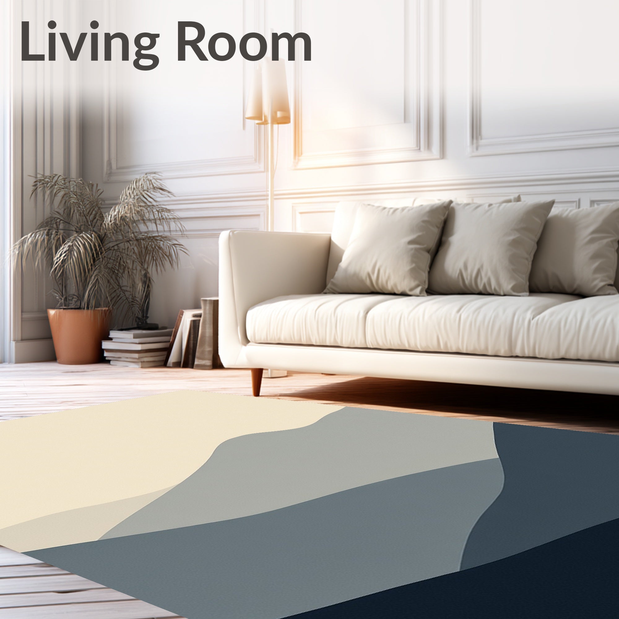 Serene Gradient Mountain Layers Rug