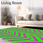 Vibrant Neon Zebra Stripes Rug