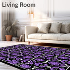 Rich Purple Abstract Symmetry Rug