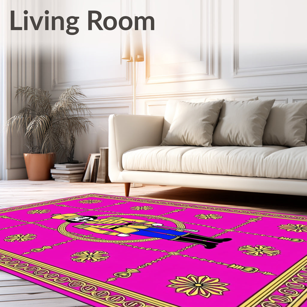 Vibrant Pink Royal Guard Medallion Rug