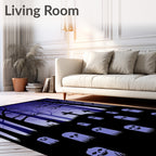 Spooky Gothic Ghost Cemetery Forest Rug
