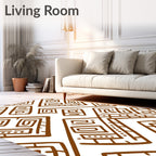 Brown Geometric Tribal Abstract Rug