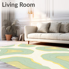 Soft Sage Agate Organic Layers Rug