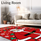 Merry Santa Claus Snowflake Star Rug