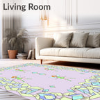 Whimsical Fairy Crystal Gem Border Rug