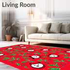 Red Panda Leaf Small Flower Rug