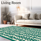 Teal Classic Symmetry Medallion Rug