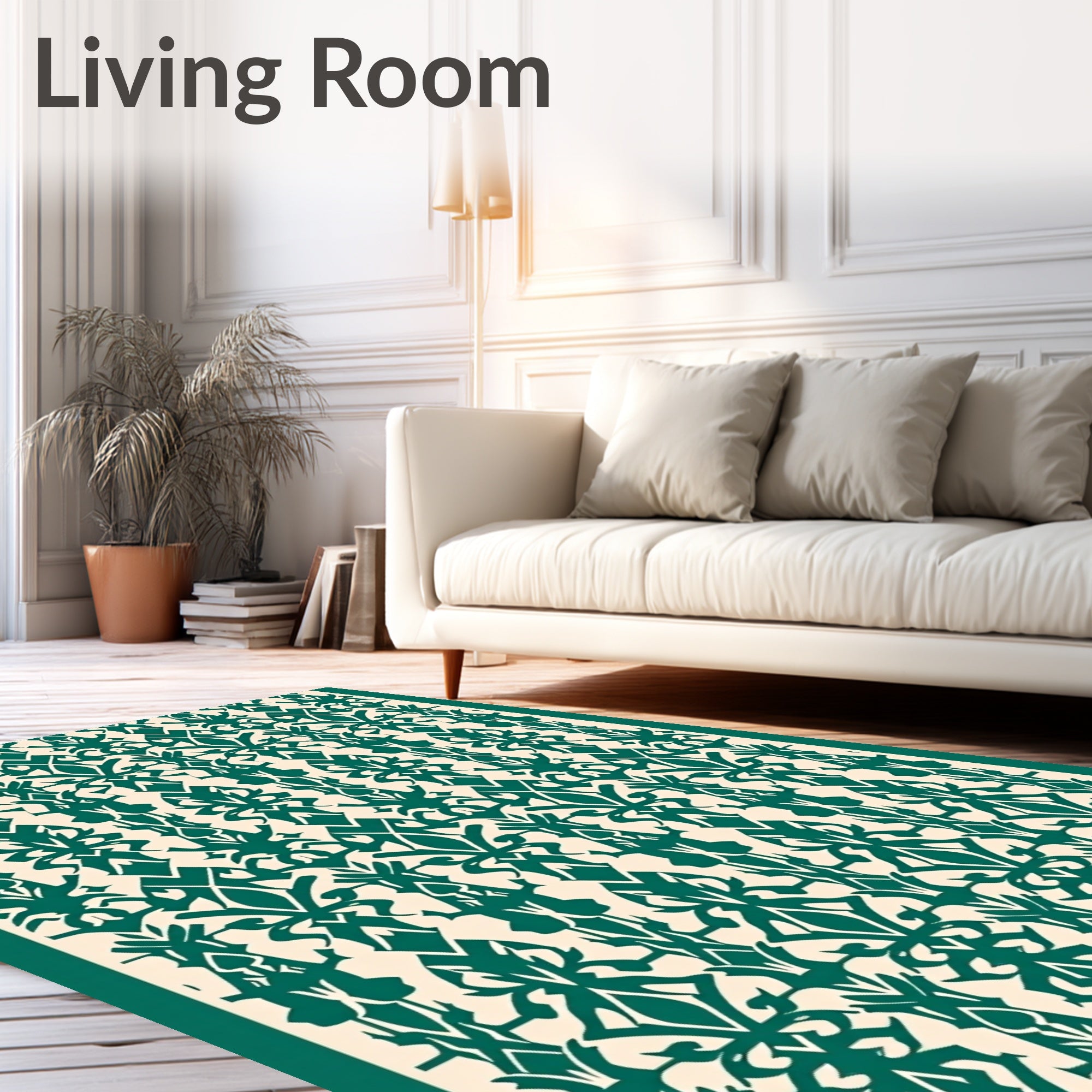 Teal Classic Symmetry Medallion Rug