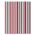 Deep Rose White Gray Stripe Rug