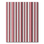 Deep Rose White Gray Stripe Rug