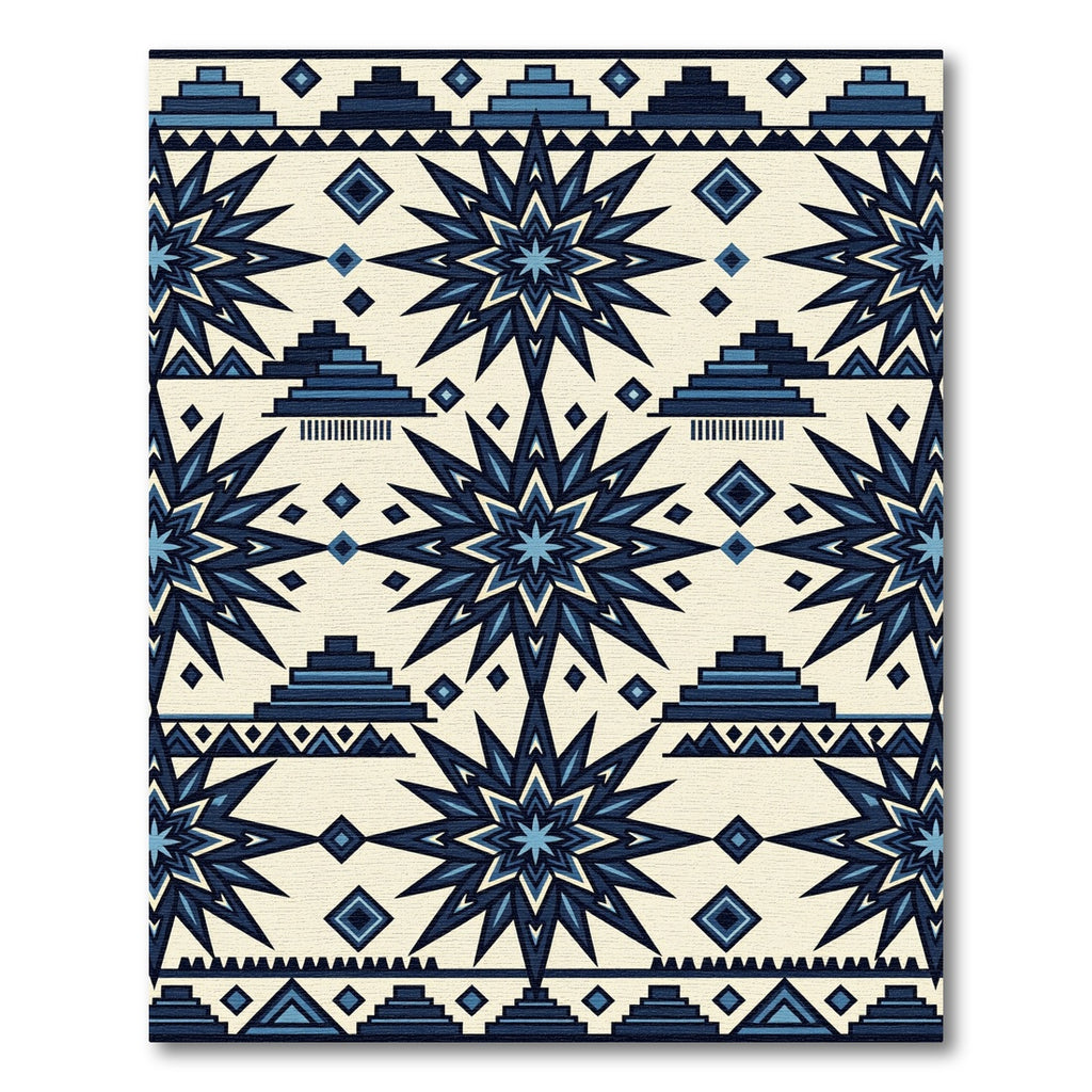 Navajo Blue Star Geometric Rug