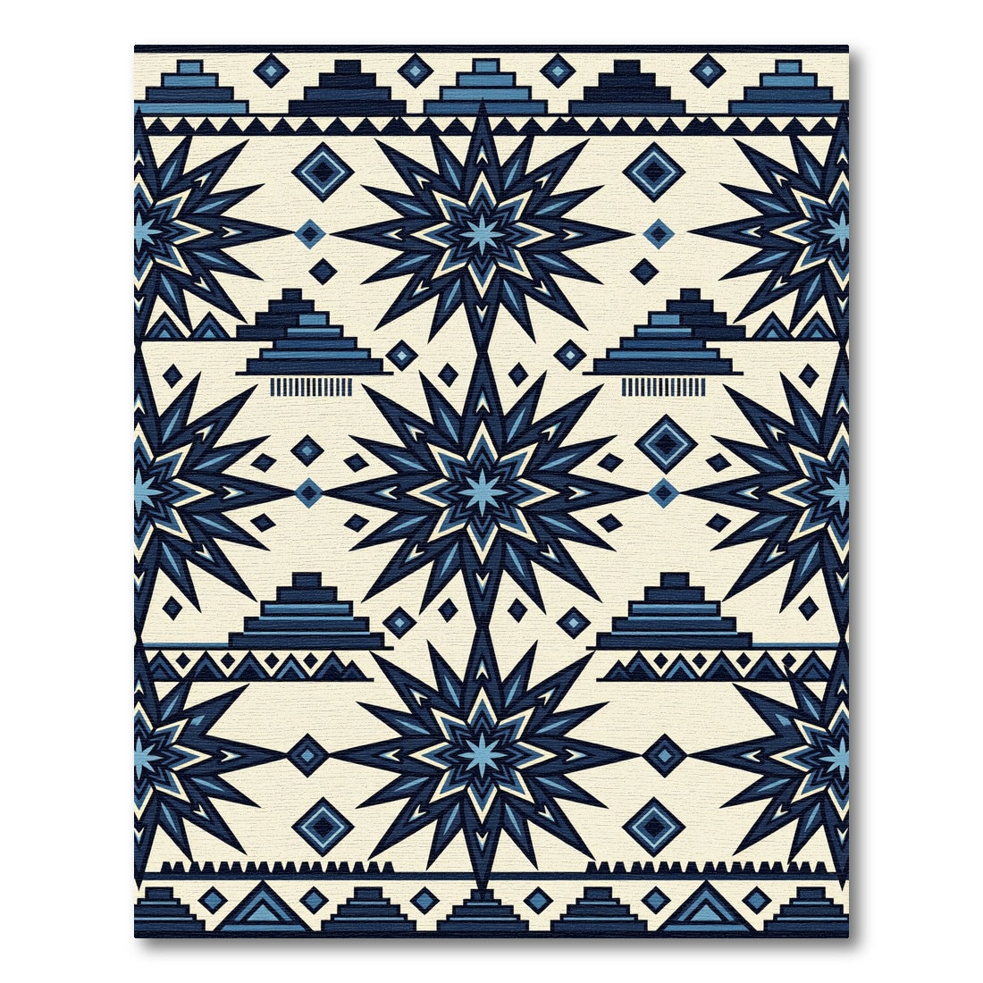 Navajo Blue Star Geometric Rug