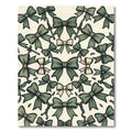 Elegant Sage Bow Ribbon Weave Rug