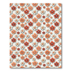 Terra Cotta Floral Blossom Spread Rug