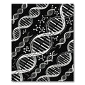 Black White DNA Molecule Science Rug