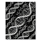 Black White DNA Molecule Science Rug