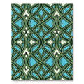 Art Nouveau Emerald Vine Intertwined Scroll Rug