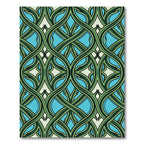 Art Nouveau Emerald Vine Intertwined Scroll Rug