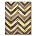 Rustic Earthy Tone Chevron Rug