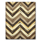 Rustic Earthy Tone Chevron Rug