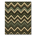 Earth Tone Chevron Boho Geometric Zigzag Rug