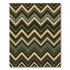 Earth Tone Chevron Boho Geometric Zigzag Rug