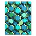 Aqua Sea Green Hexagons Rug