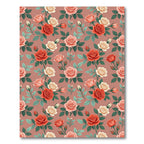 Rose Garden Botanical Print Rug