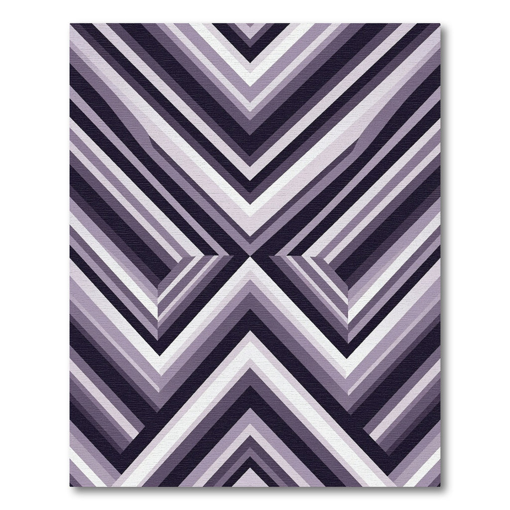 Monochrome Angular Chevron Lines Geometric Rug