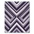 Monochrome Angular Chevron Lines Geometric Rug